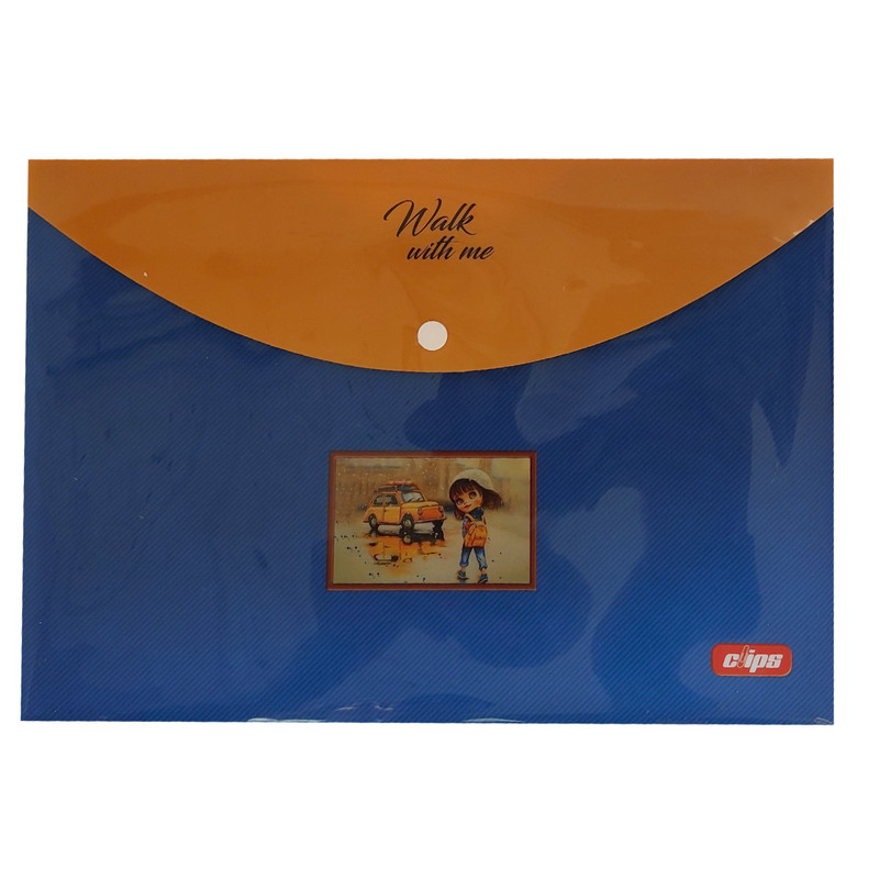 پوشه کلیپس مدل دکمه دار فانتزی طرح پاییز