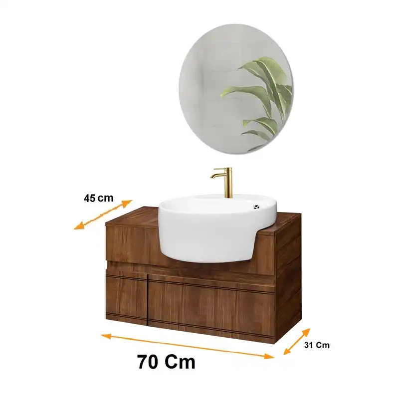 روشویی آزالیا مدل Milana 15 به همراه آینه