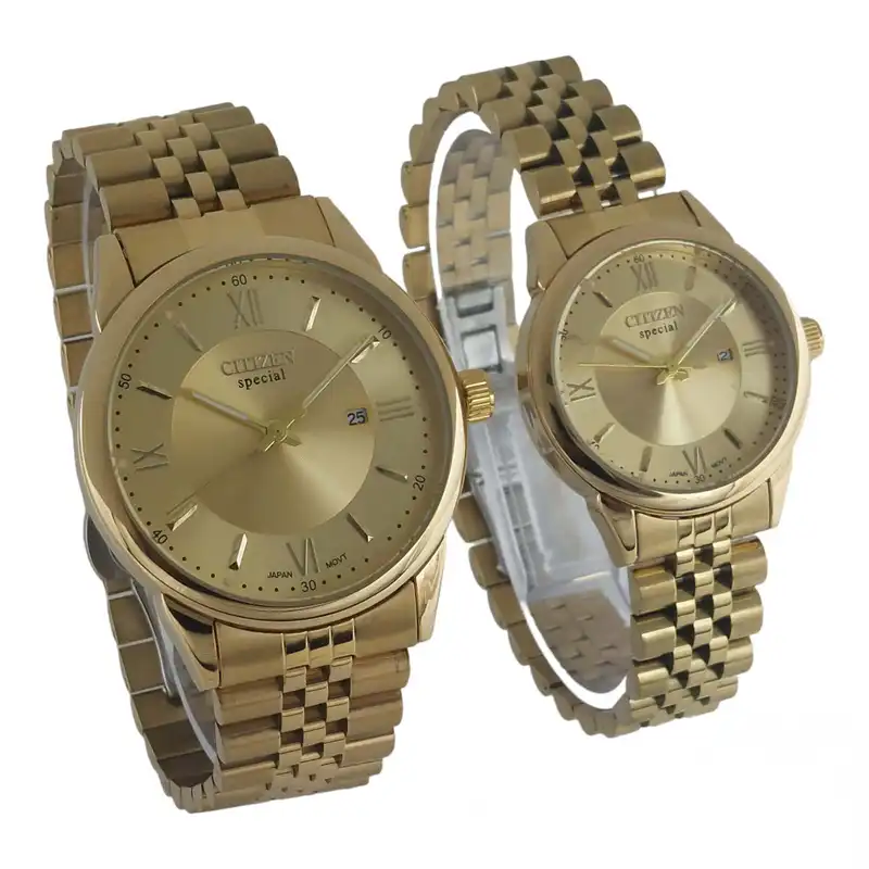 ست ساعت مچی عقربه ای زنانه و مردانه مدل Cit.tak