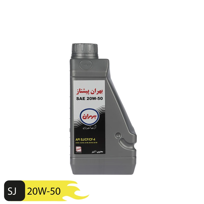 روغن موتور خودرو بهران مدل Pishtaz SAE یک لیتری 20W-50