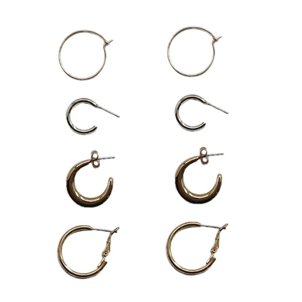 گوشواره زنانه اچ اند ام مدل SS 0132  مجموعه 4 عددی