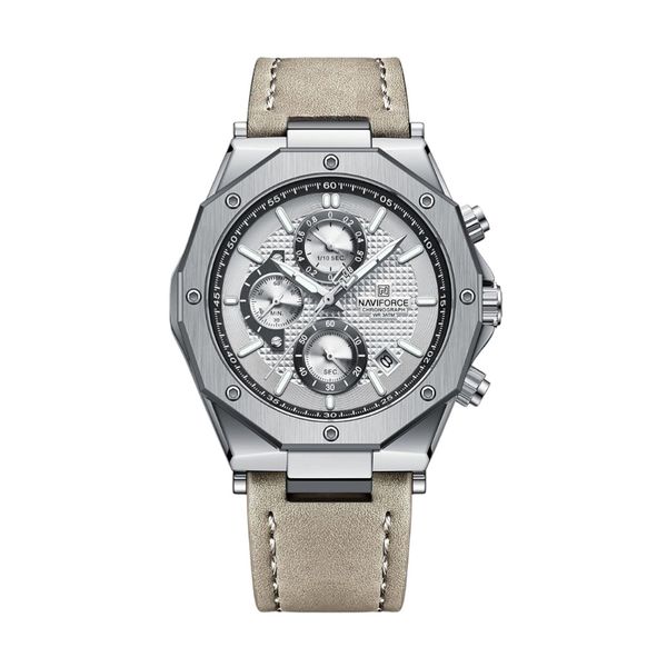 ساعت مچی عقربه‌ای مردانه نیوی فورس مدل کرنوگراف تقویمدار کد NF8028