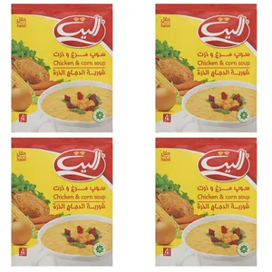 سوپ نیمه آماده مرغ و ذرت الیت - 65 گرم بسته 4 عددی