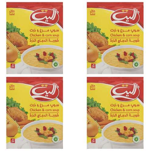 سوپ نیمه آماده مرغ و ذرت الیت - 65 گرم بسته 4 عددی