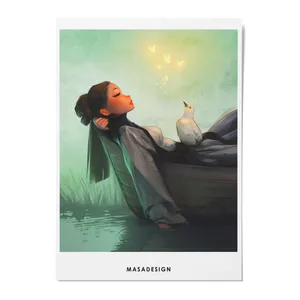 کارت پستال ماسا دیزاین طرح دختر مدل ZOD073