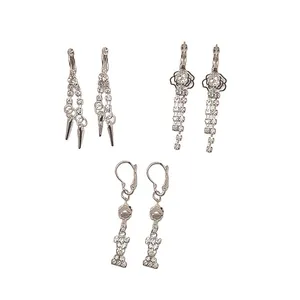 گوشواره دخترانه مدل SLE کد 03 مجموعه 3 عددی