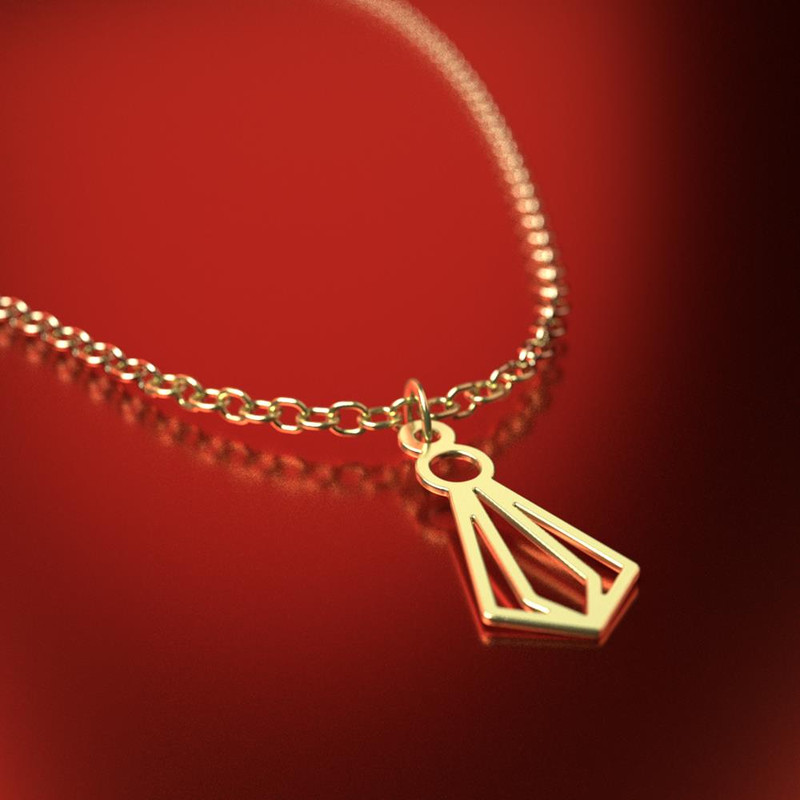 آویز ساعت طلا 18 عیار زنانه مدوپد مدل هندسی کد CA11478