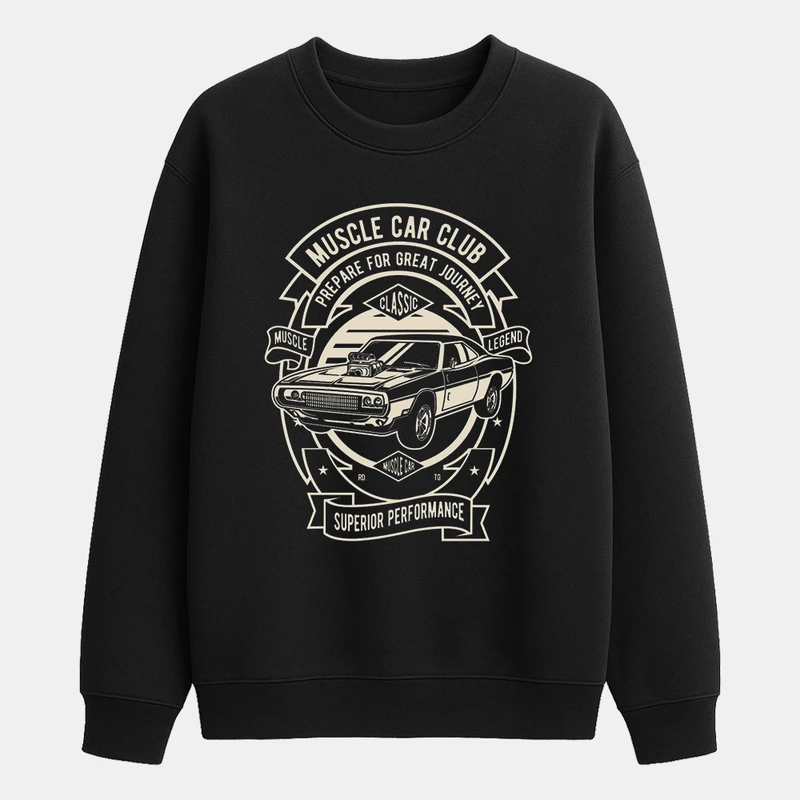 سویشرت مردانه باهرپوش شرق مدل دورس کلاسیک ماشین باز موستانگ mo415