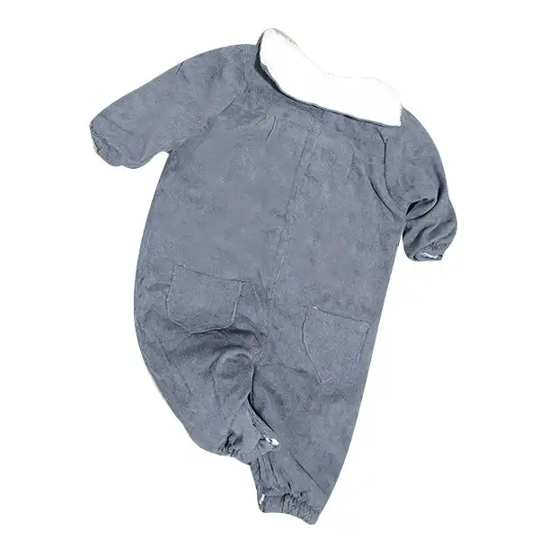 سرهمی نوزادی مدل عروسکی کبریتی رنگ طوسی