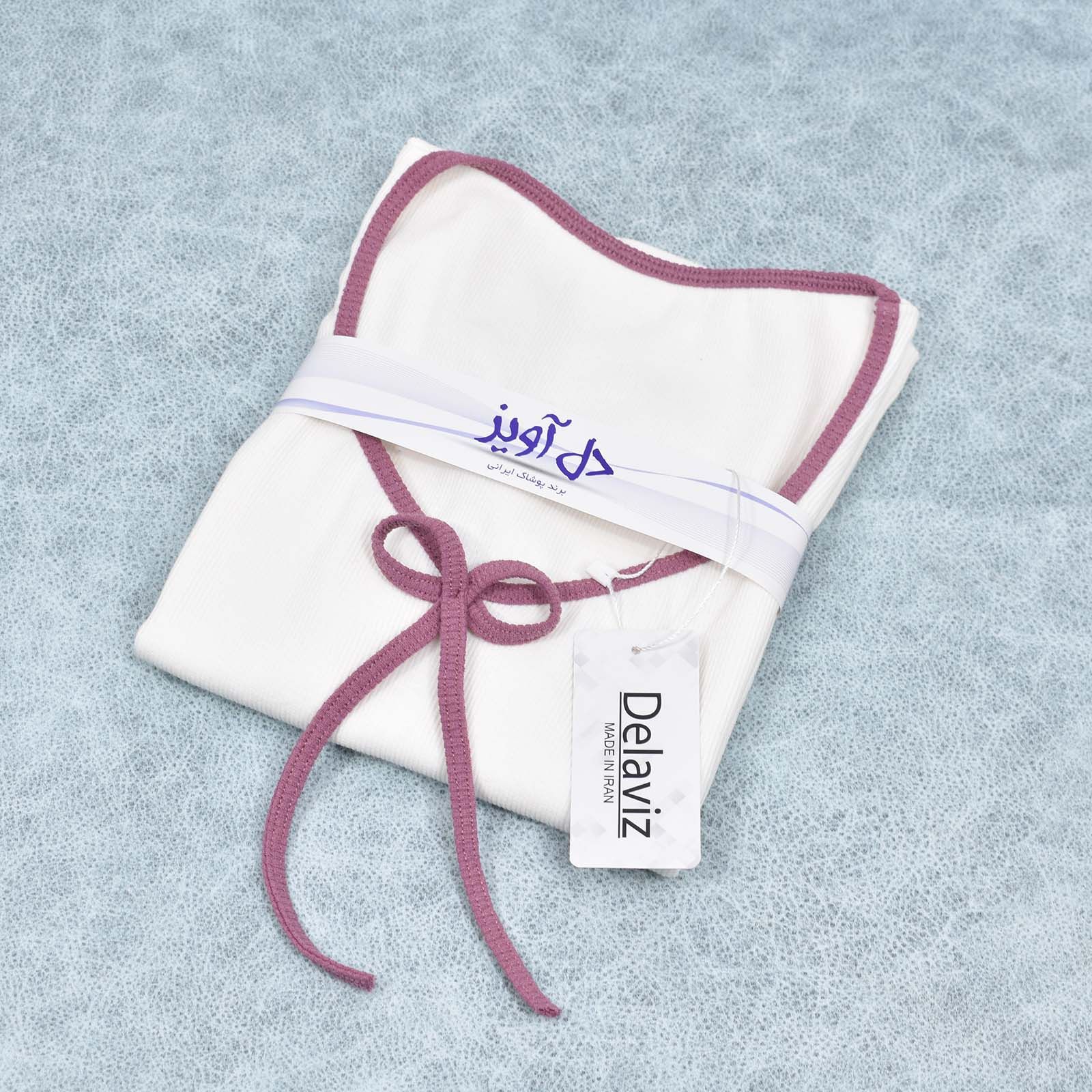 کراپ‌ تی‌شرت آستین کوتاه زنانه دل آویز مدل H346 -  - 6
