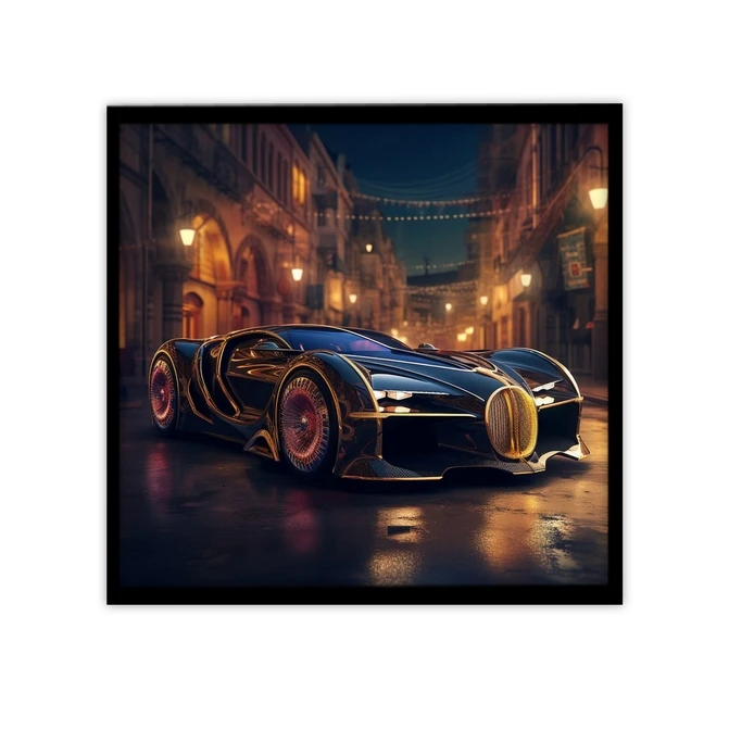 تابلو نوری بکلیت طرح ماشین بوگاتی مدل B-MID-19523