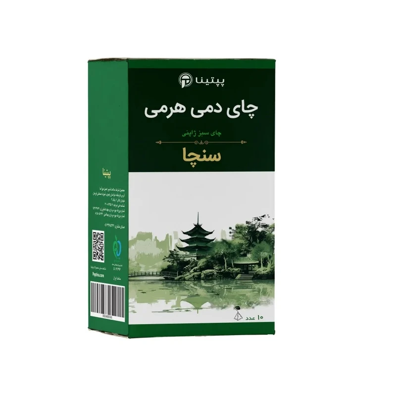 چای سبز ژاپنی سنچا هرمی پپتینا بسته 10 عددی