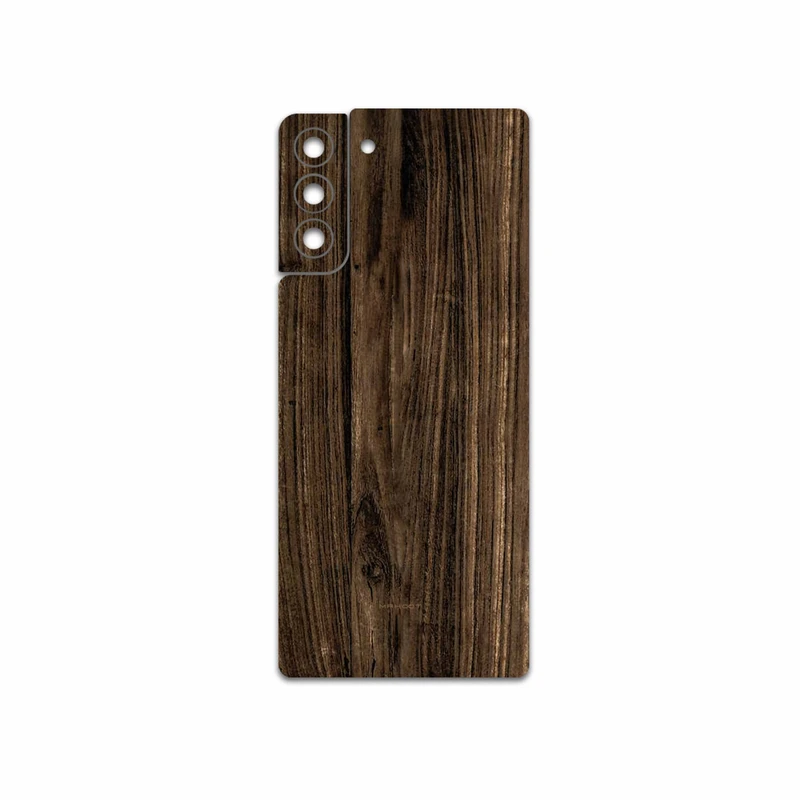 برچسب پوششی ماهوت مدل Dark-Walnut-Wood مناسب برای گوشی موبایل سامسونگ Galaxy S21 Plus 5G