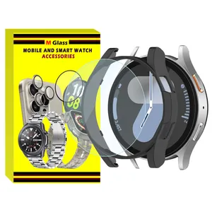 کاور ام‌گلس مدل PC Bumper MG مناسب برای ساعت هوشمند سامسونگ Galaxy Watch 7 44mm به همراه محافظ صفحه نمایش