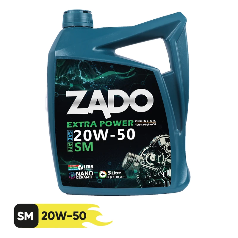  روغن موتور خودرو زادو مدل 20W50-SM-16000 EXTERA POWER حجم 5 لیتر