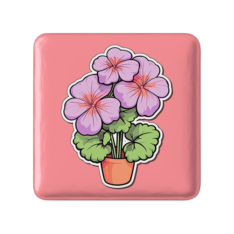 پیکسل خندالو طرح گل و گیاه مدل مربعی کد 36605