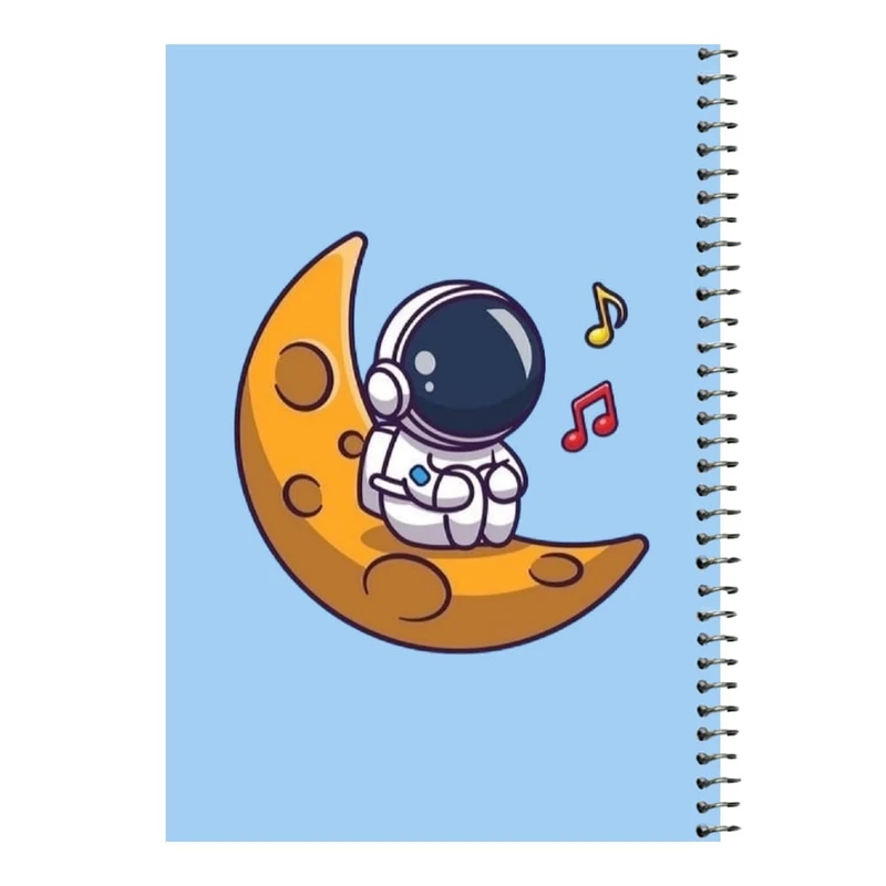 دفتر مشق 80 برگ اس جی مدل فضانورد و ماه کد 2