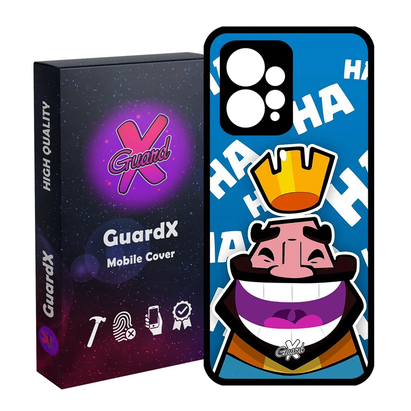 کاور گارد ایکس طرح Clash Royale مدل Glass10036 مناسب برای گوشی موبایل شیائومی Redmi Note 12 4G