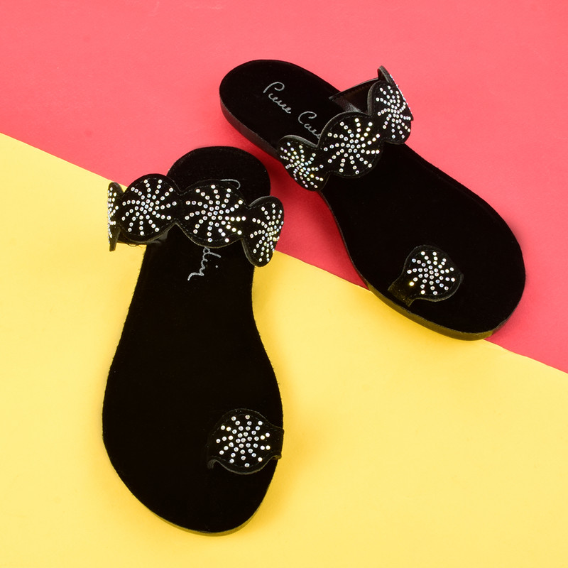 دمپایی لاانگشتی زنانه مدل نگینی BK.4059