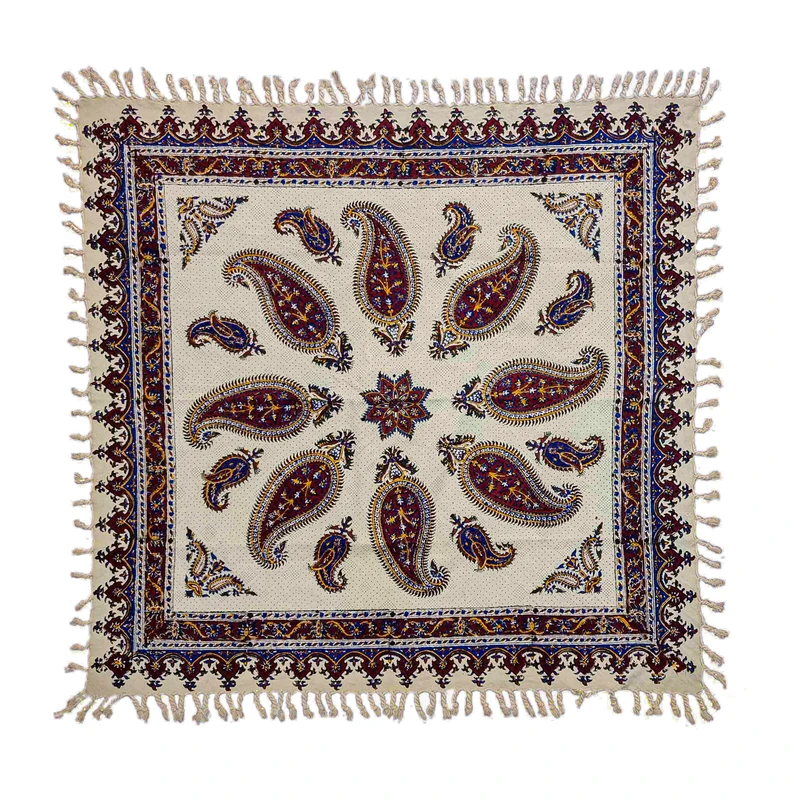 رومیزی قلمکار مدل ممتاز طرح بته جقه کد A100