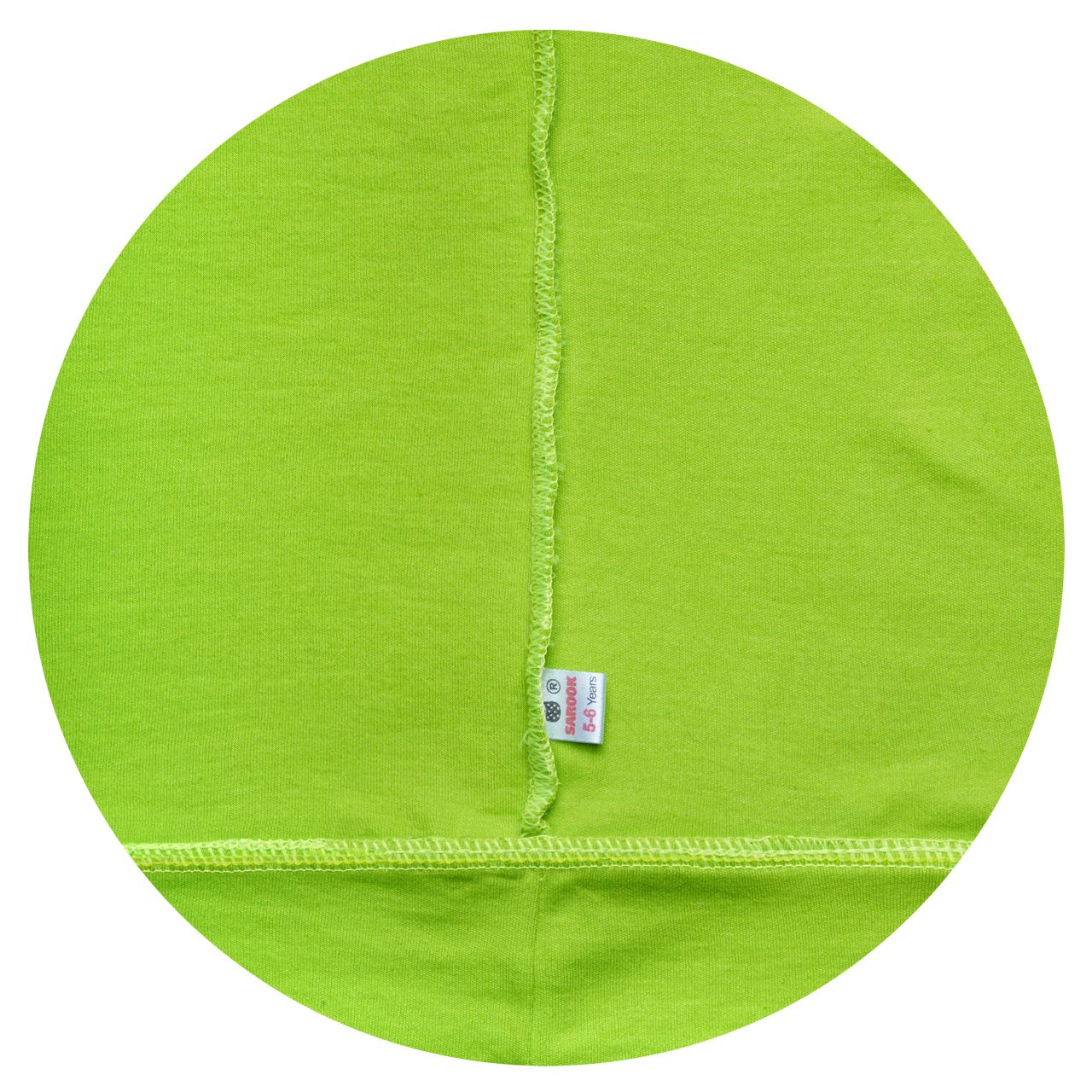 تی شرت آستین بلند بچگانه ساروک مدل SBSCH کد 04 رنگ سبز فسفری  -  - 2