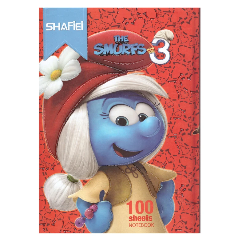دفتر مشق 100 برگ شفیعی مدل اسمورف کد 056