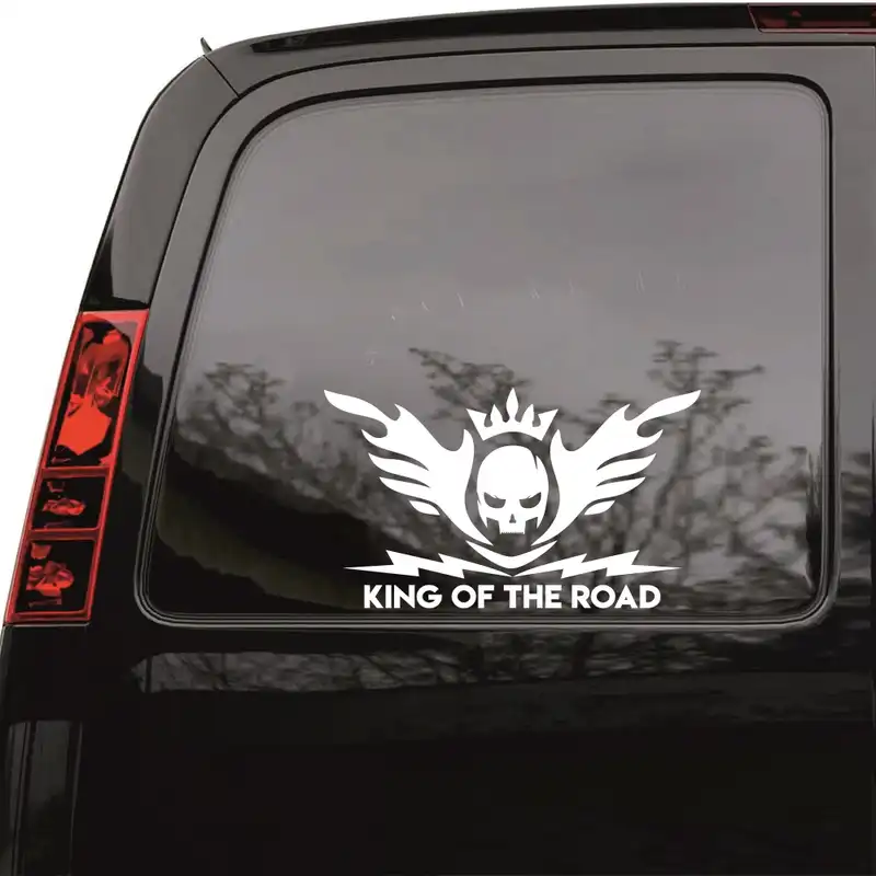 برچسب بدنه خودرو ماتریسیو طرح بال اسکلت king of the road کد M227