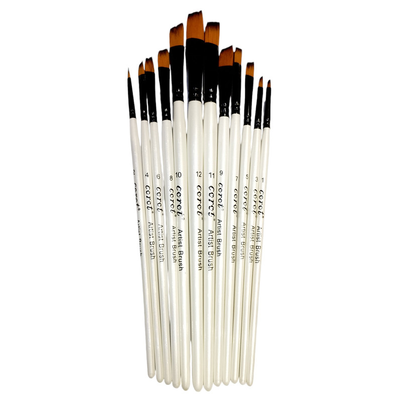 قلم مو سرکج مدل کوروت 01 مجموعه 12 عددی