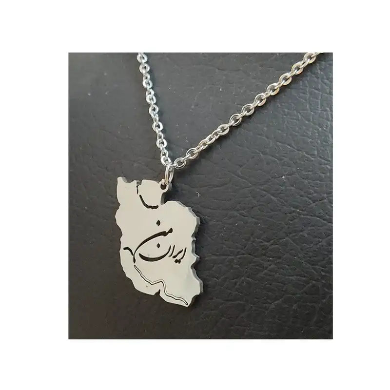 گردنبند مدل نقشه ایران کد 52