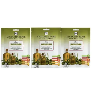 ماسک صورت ویکتوریا رز مدل زیتون مناسب برای انواع پوست حجم 25 میلی لیتر بسته 3 عددی