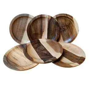 بشقاب چوبی مدل 04 بسته 6 عددی