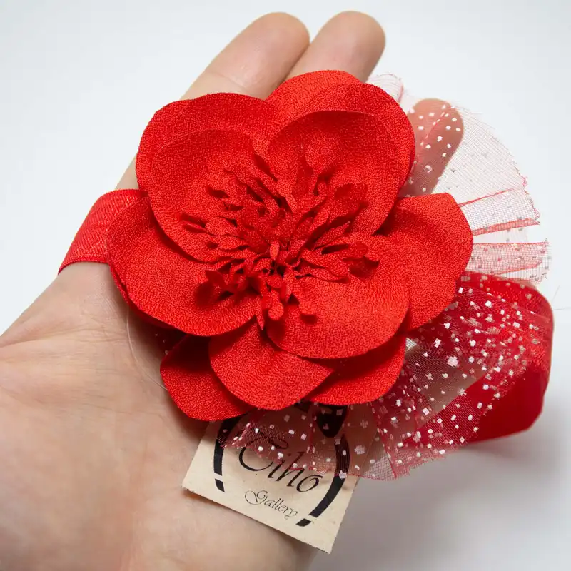 هدبند نوزادی مدل گل تور دار