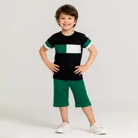 ست تی شرت آستین کوتاه و شلوارک پسرانه مادر مدل رابرت کد 26