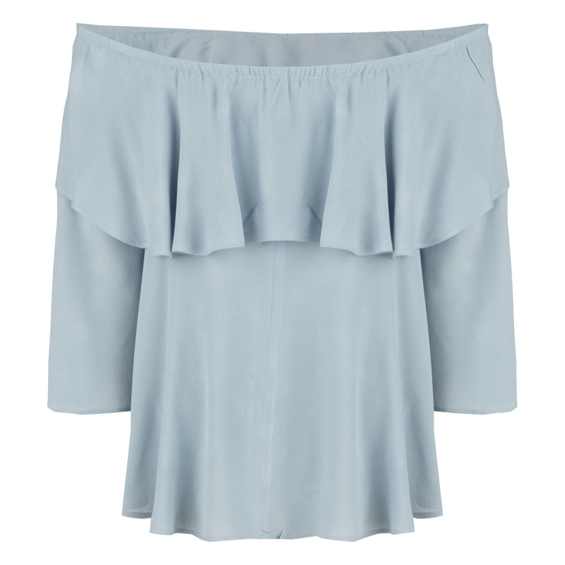 بلوز آستین بلند زنانه سرژه مدل 204590 رنگ آبی