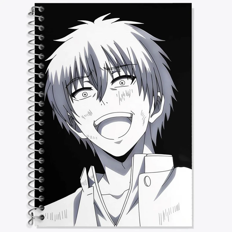 دفتر زبان 50 برگ خندالو مدل دو خط طرح یوییچی انیمه توموداچی گیم Tomodachi Game کد 18450