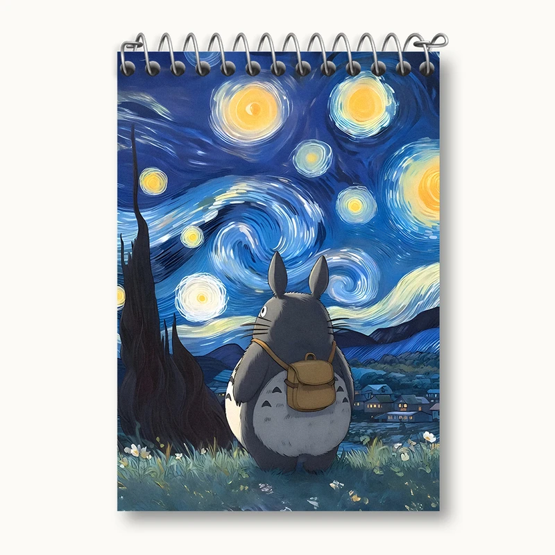 دفتر یادداشت 50 برگ خندالو طرح توتورو و شب پر ستاره کد N4890