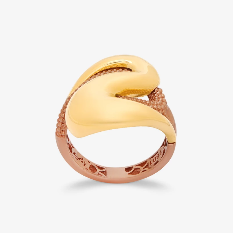 انگشتر طلا 18 عیار زنانه گلدم مدل R353018