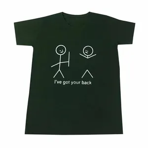 تی شرت آستین کوتاه زنانه مدل آدمک رنگ سبز تیره