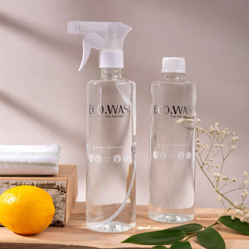 عکس شماره 2 : اسپری شیشه پاک کن اکو واش مدل شفاف حجم 500 میلی لیتر مجموعه 2 عددی