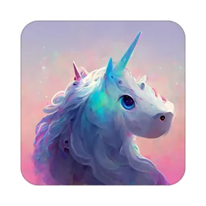 زیر لیوانی کاکتی طرح اسب تک شاخ و یونیکورن مدل mp31047