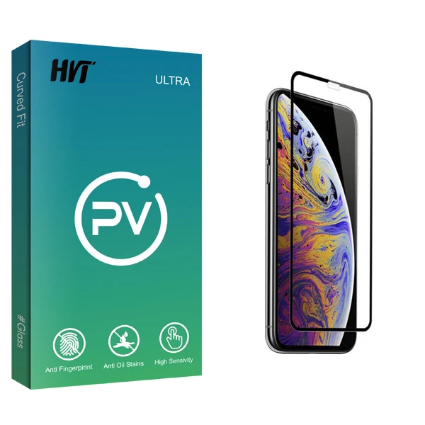 محافظ صفحه نمایش شیشه ای اچ وی تی مدل PV glass مناسب برای گوشی موبایل اپل iPhone Xs max