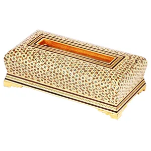 جعبه دستمال کاغذی خاتم کاری کد f592