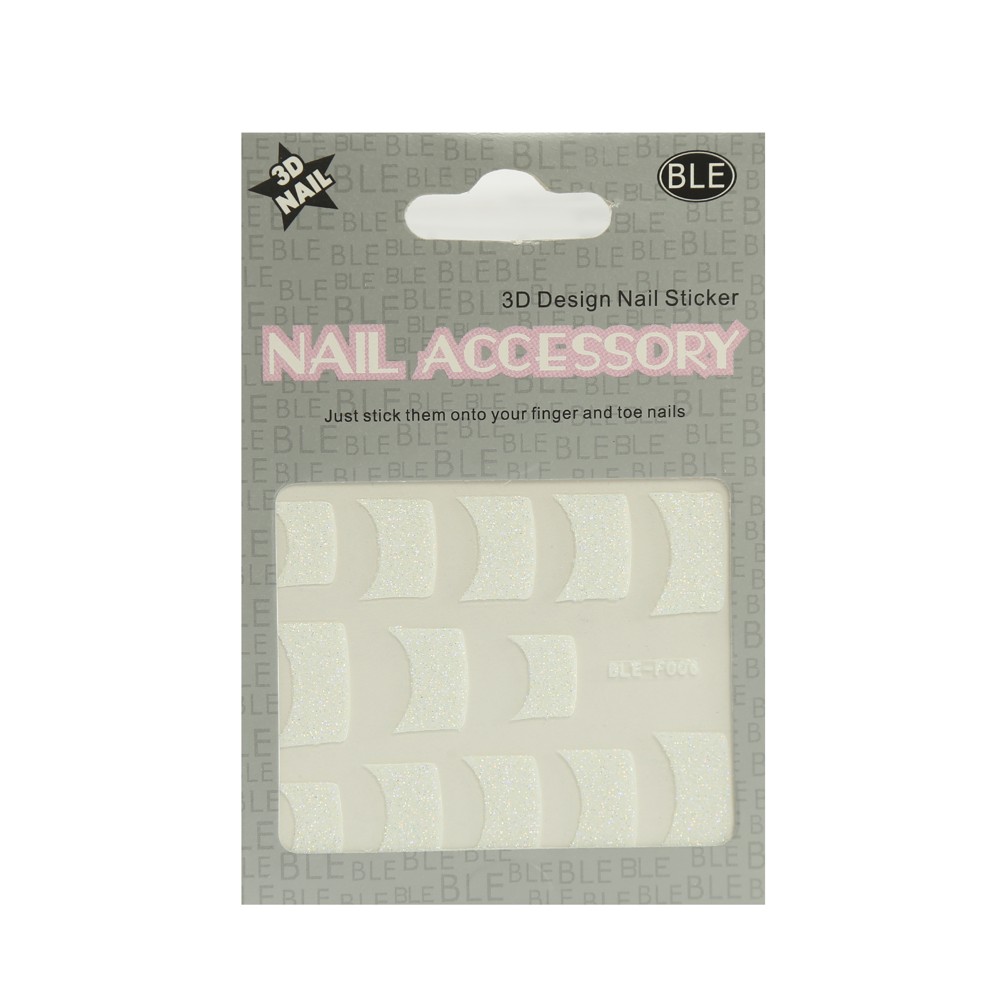 استیکر طراحی ناخن بی ال ای مدل 3D کد 006