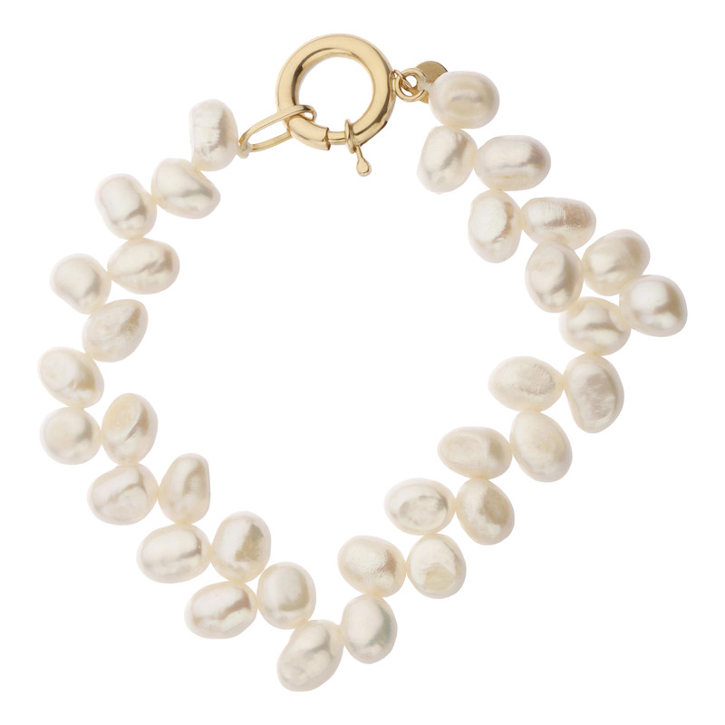 دستبند طلا 18 عیار زنانه گالری شیدا مجد مدل قفل مدبر گندمی