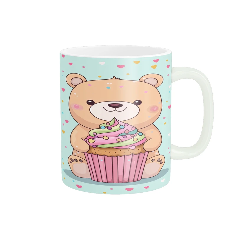 ماگ پاد آفرین مدل فانتزی طرح کارتونی خرس کیوت کد p12103