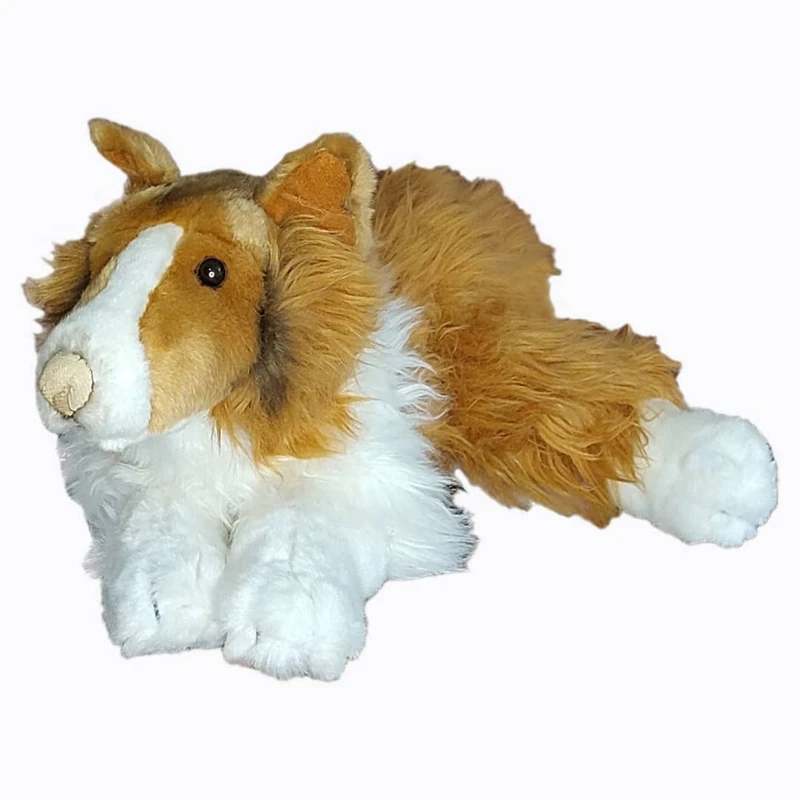 عروسک طرح سگ شتلند شیپداگ مدل Shetland Sheepdog کد 749 طول 25 سانتی‌متر