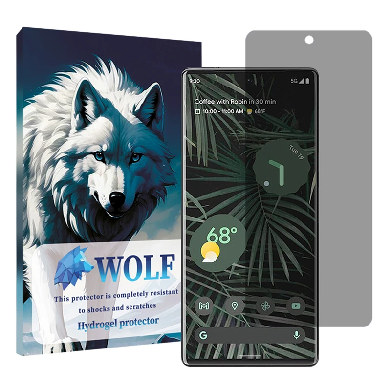 محافظ صفحه نمایش حریم شخصی ولف کد 01 مناسب برای گوشی موبایل گوگل Pixel 6 Pro