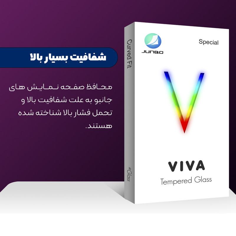 محافظ صفحه نمایش شیشه ای جانبو مدل Viva مناسب برای گوشی موبایل آنر X6