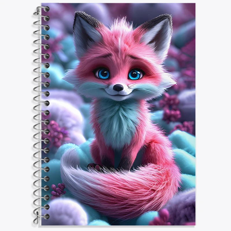 دفتر لغت 50 برگ خندالو طرح روباه کیوت کد F8125