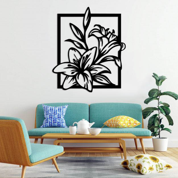 استیکر دیواری طرح گل کد 09